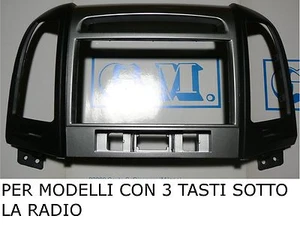 Radio Máscara Navegante Doble 2 din Hyundai Santa Fe De 2007 3 Botones - Imagen 1 de 1