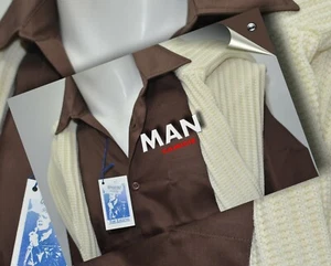 CAMICIA MAN IN PURO COTONE PICCHE' COLORE MARRONE MIS. XL (EXTRALARGE) - Imagen 1 de 5
