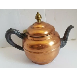 Antique Rochester Stamping Works Copper Pewter Brass Tea Kettle Tin Lined - Picture 1 of 8