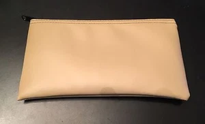 Tan Vinyl Bank Deposit Money Bag - Cash Coins Tool Organizer 10.5 By 5.5 Inches - Bild 1 von 2