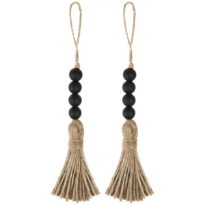 2 Pcs Door Handle Decoration Pendant Wood Bead Rustic Style Baby - Picture 1 of 12