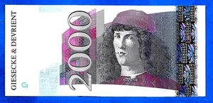 Germany - GIESECKE & DEVRIENT Test Note BN 2000 # A0084649H UNC - Picture 1 of 2