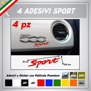 Vinyl Stickers Sports Logo Fiat Car Sticker Red Film Spaced Oracal 500 - Picture 1 of 1