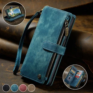 Leather Zip Wallet Case Cover For Samsung Galaxy A15 A25 A55 A54 A14 - Picture 1 of 16