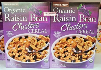 Trader Joe’s Organic Raisin Bran Clusters Cereal 20oz 567g (2 Boxes) - Image 1 of 2