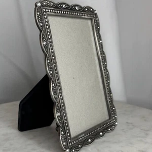 Connoisseur Silver Rhinestone Picture Frame Elegant Photo Display Decor 4x6 - Picture 1 of 8
