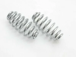 Pair Of Chromed Seat Springs 4.5" Vintage Motorcycle Ajs, Matchless - Picture 1 of 4