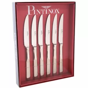 PINTINOX Steakmesser Set Edelstahl extra scharf Millenium Wellenschliff 6tlg - Bild 1 von 2