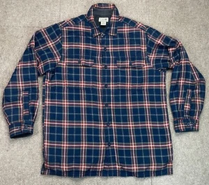 L.L. Bean Vintage Men's Flannel Long Sleeve Insulated Shirt Jacket Size M - Picture 1 of 12