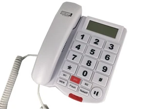 Big Button Corded Phone Amplified Hearing Caller ID Speakerphone FC-1507-LCD - Picture 1 of 1