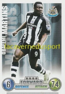 222 OBAFEMI MARTINS NEWCASTLE UNITED TOPPS PREMIER LEAGUE 2007 2008 MATCH ATTAX - Picture 1 of 1