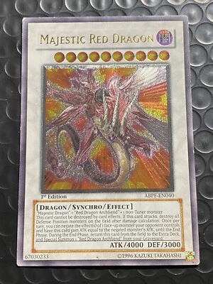 YuGiOh Majestic Red Dragon ABPF-EN040 Ultimate Rare 1st Edition HP - Image 1 of 4