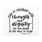 With Strength And Dignity Proverbs 31:25 Christian Wall Art Bib