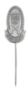Pistol National Championship 1973 Blekinge Sweden Suede Gun Original Metal Pin - Picture 1 of 1