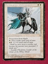 Magic The Gathering ICE AGE ORDER OF THE WHITE SHIELD single white card MTG