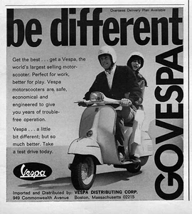 1967 Piaggio Vespa 150 Sprint Scooter "Be Different" Original Ad  - Picture 1 of 1