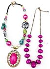 Vintage to Now Lot of 2 Bright and Colorful Bead necklaces