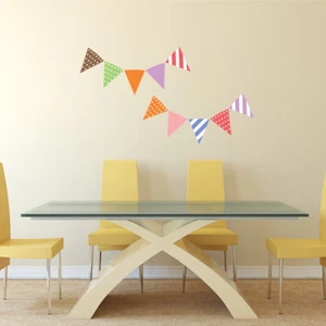 Bunting flags Fabric Wall Decal, Peel and Stick Removable Stickers - Picture 1 of 7