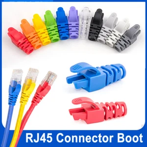 RJ45 Connector Boot Cat5e Cat6 Ethernet Network LAN Patch Cable Cover Wire Boots - Picture 1 of 35