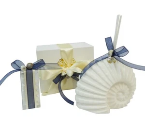 Bomboniera Matrimonio Linea Mare Scatola Conchiglia Nautilus Diffusore Led - Imagen 1 de 1
