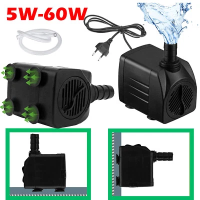 Mini Wasserpumpe Tauchpumpe Springbrunnen Pumpe Für Teich Garten Aquarium 5W-60W - Bild 1 von 4
