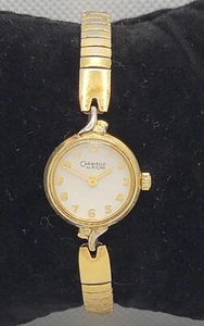 Ladies Caravelle by Bulova Dress Cocktail Round Gold Tone Flex Bracelet Watch J3 - Picture 1 of 8