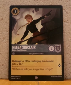TARJETA COLECCIONABLE DISNEY LORCANA HELGA SINCLAIR MANO DERECHA MUJER ATLÁNTIDA IMPERIO PERDIDO - Imagen 1 de 2