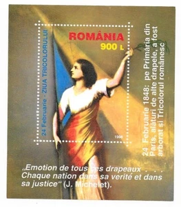 HOJA DE RECUERDO RUMANIA SC 4192 NH DE 1998 - DÍA DE LA BANDERA - Imagen 1 de 1