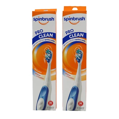 2 PACK Arm & Hammer Spinbrush Pro Series Daily Clean Powered Toothbrush, Medium - Image 1 of 4