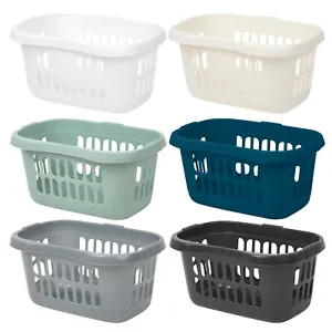 Plastic 60L Hipster Laundry Basket Washing Clothes Storage Linen Made in Britain - Picture 1 of 23