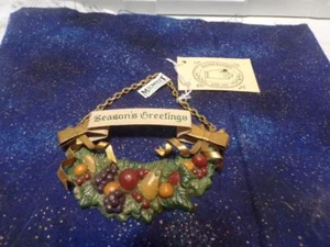 Vintage "SEASONS GREETINGS" Midwest Cannon Falls Christmas Ornament - Picture 1 of 1