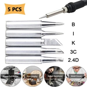 5Pcs Electric Soldering Iron Tips Soldering Iron Head Set DIY Replacement Rep'HO - Picture 1 of 7