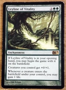 Leyline of Vitality - Enchantment - Rare M11 2011 Magic MTG Card - Picture 1 of 2