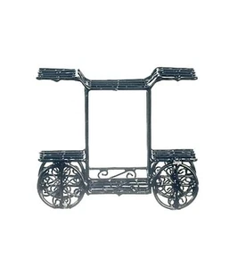 Dolls House Small Black Serving Trolley Miniature Kitchen Dining Accessory 1:12 - Picture 1 of 1