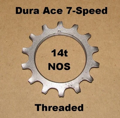 Shimano Dura Ace 14t Threaded Freewheel Cog 7-Speed NOS NEW Old Stock - Image 1 of 4