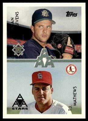 1996 Topps Brian Givens/T.J. Mathews Rookie #102 - Image 1 of 2