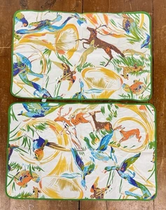 D. Porthault seltenes Paar Jagd Tischsets Tischwäsche - Bild 1 von 12