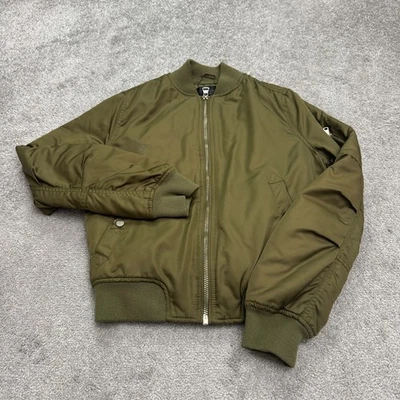 Jaqueta Bomber Topshop Feminina Pequena 8 Verde Zíper Completo Leve Casual Street - Imagem 1 de 4