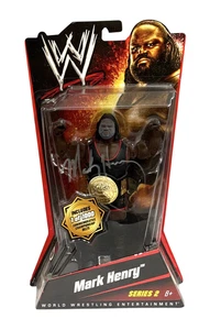 WWE MARK HENRY 1 OF 1000 SIGNED CHASE GOLD BELT SERIES 2 WITH JSA COA VERY RARE - Picture 1 of 6