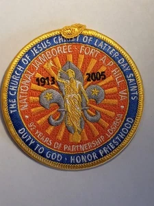 1913-2005 National Jamboree Fort A.P. Hill BSA Patch gelber Rand - Bild 1 von 2
