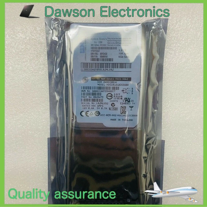 IBM Storwize V3700 00Y2432 00Y2507 00MJ149 1.2TB 10K SAS 2.5 （0 power on time） - Image 1 of 4