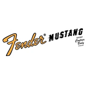 2-Pack Fender Mustang Decal Ultra-hi-res Waterslide Headstock NEW Non-Metallic - Picture 1 of 1