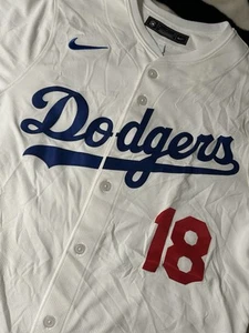 Nike Los Angeles Dodgers Yoshinobu Yamamoto #18 White Limited Jersey M NWOT - Picture 1 of 8
