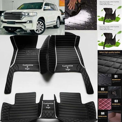 For Toyota Land Cruiser Car Floor Mats Handmade Liners Anti-Slip Carpets - Image 1 of 4