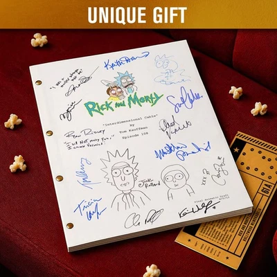 RICK AND MORTY (2013–) Signed Screenplay Script Autograph Preprint Memorabilia - Image 1 of 4