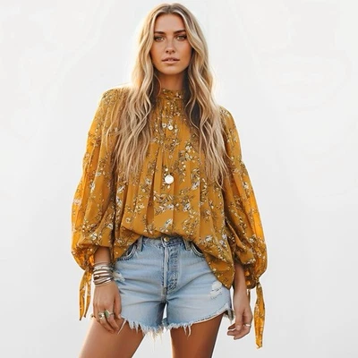 Blusa Kensie Jeans Mujer Talla Pequeña Plisada Floral Oscura Academia Otoño Otoño Foto 1 de 4