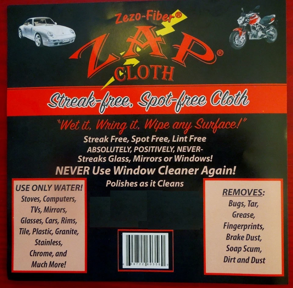 Zezo Fiber Streak Spot Polishes as It Cleans 8 Cloths by KAYWOS Cloth