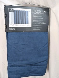 NWT Set Of 2 Ralph Lauren TYLER Indigo 50x84 Blackout Window Curtains Tab Panels - Picture 1 of 8