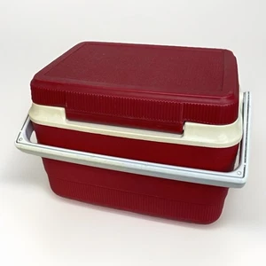 Vintage Rubbermaid Gott Mini SM Brotdose Kühler Soda Bier Mittagessen Stil #1907 rot - Bild 1 von 12