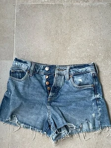 River Island Denim Shorts Blue - Picture 1 of 4